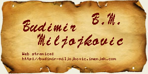 Budimir Miljojković vizit kartica